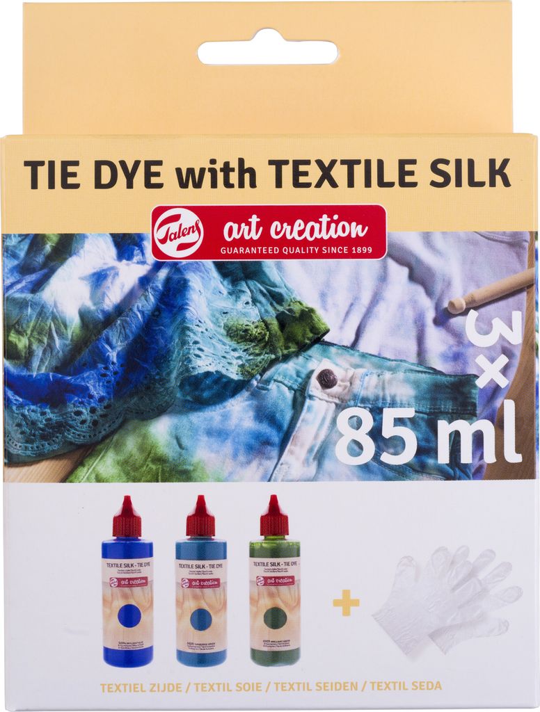 Talens Art Creation Tie-Dye Set Blau | 3 x 85 ml + Handschuhe