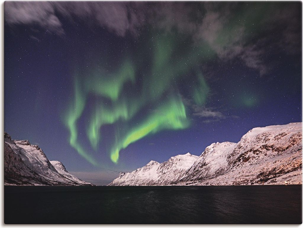 ARTland Leinwandbild Nordlicht Norwegen I Größe: 60x45 cm