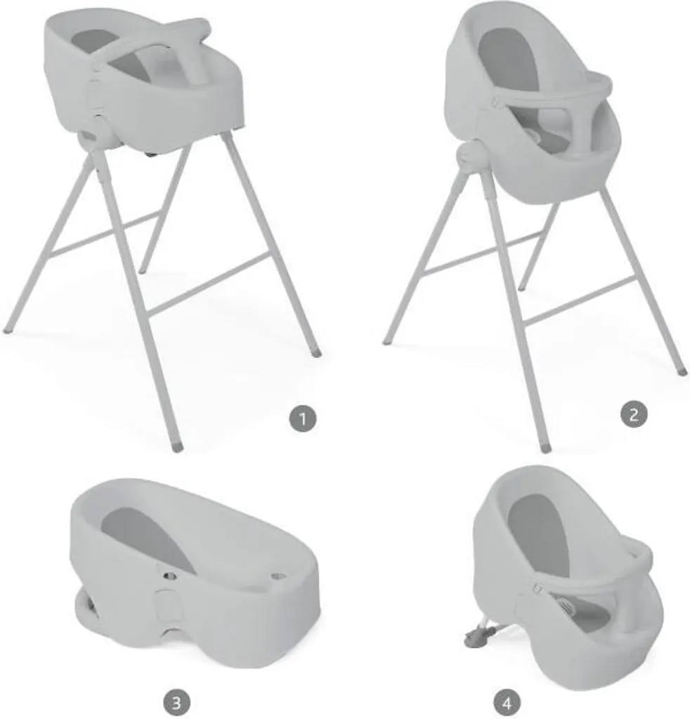 Siège de Bain Bubble Nest Cool Grey Chicco - Évolutif et Confortable