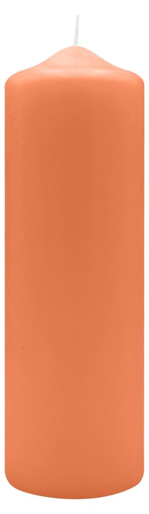 Spitzkopf Stumpen Kerzen Lachs 25 x Ø 8 cm, 6 Stück Produktbild 