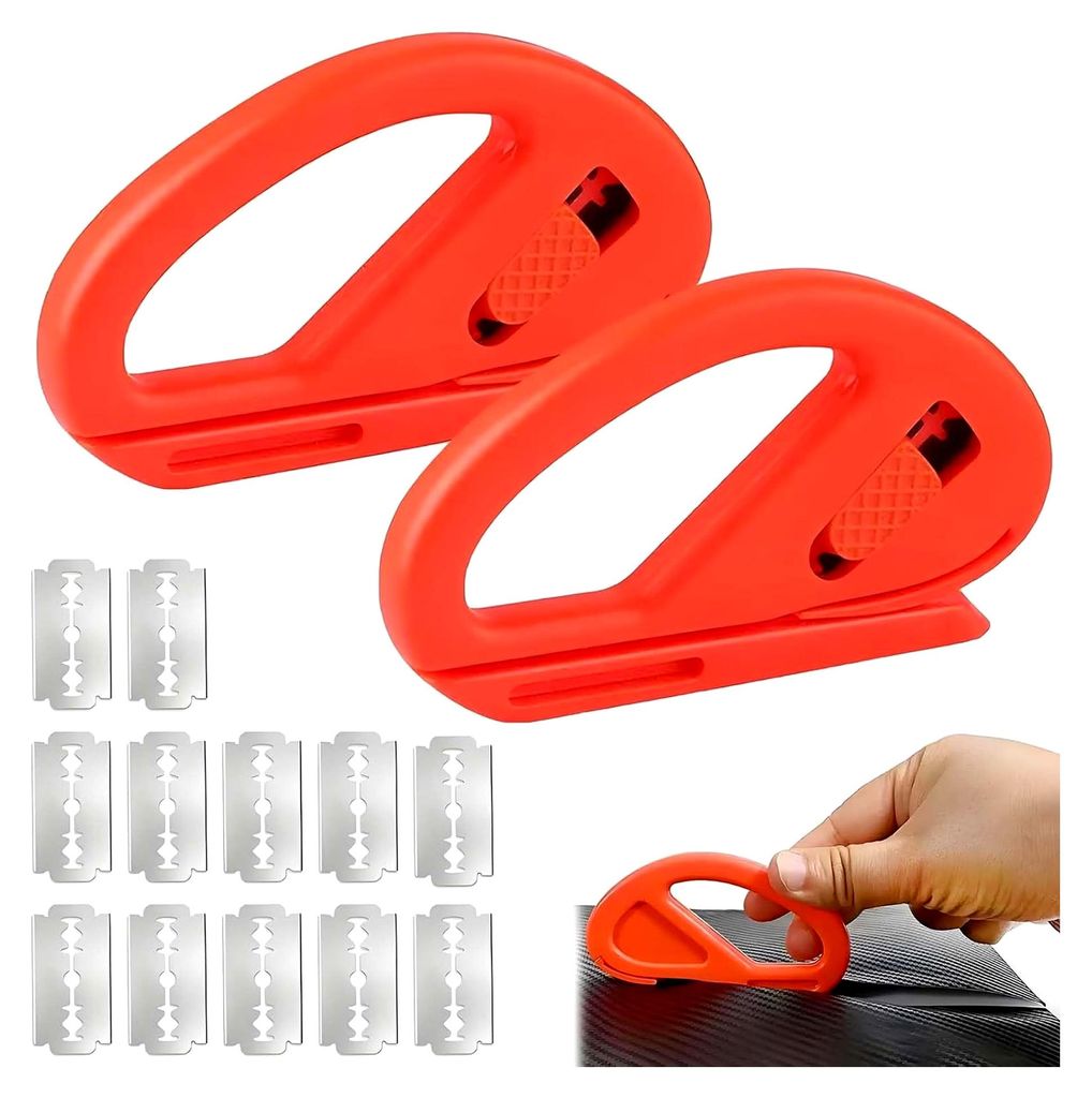 2 Stück Geschenkpapier Schneider mit 12 Klingen, Geschenkpapier Cutter, Papierschneider für Weihnachtspapier, Packpapier