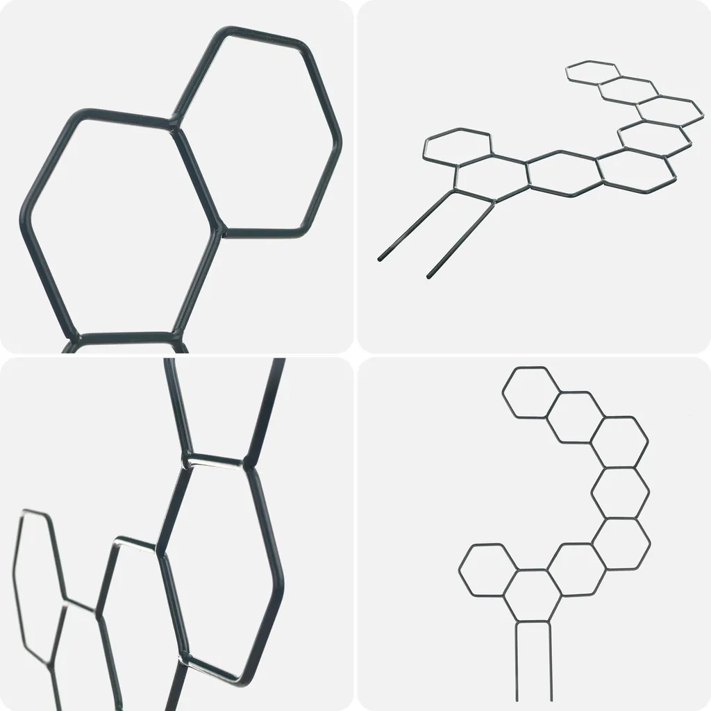 Soutenir vos plantes d'intérieur avec le support hexagonal KADAX x3 vert - 6