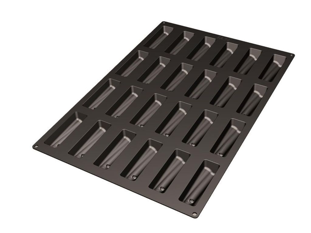Backmatte Backform Silikon Kuchenform Antihaft Motiv FLÖTE Layout 4x6=24 a 104ml Lebensmittelecht BPA-frei für Backofen/Mikrowelle/Gefrierschrank