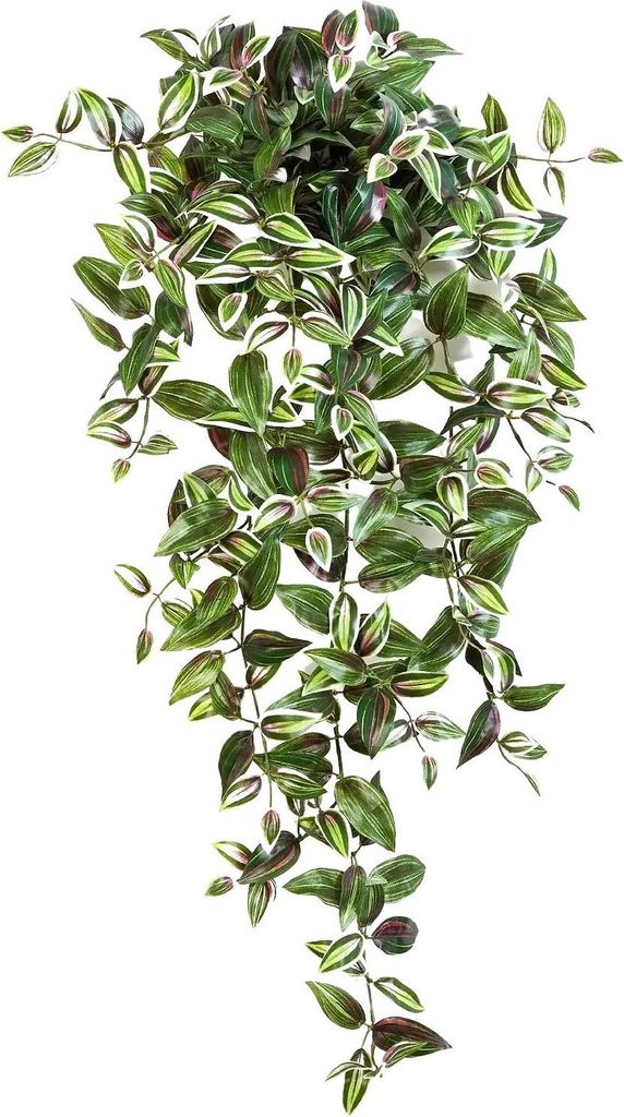 aplanta Künstliches Zebrakraut - Alina | 70 cm, für drinnen, Kunstpflanze, wie echt, Allergiker geeignet, pflanzliche Dekoration Praxis, Office &...