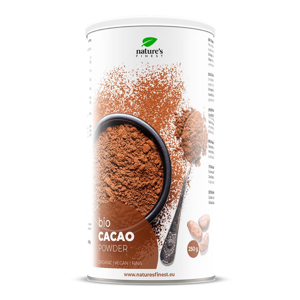Nature’s Finest 100% Cacao Powder organic vegan raw cocoa superfood rich in magnesium antioxidants