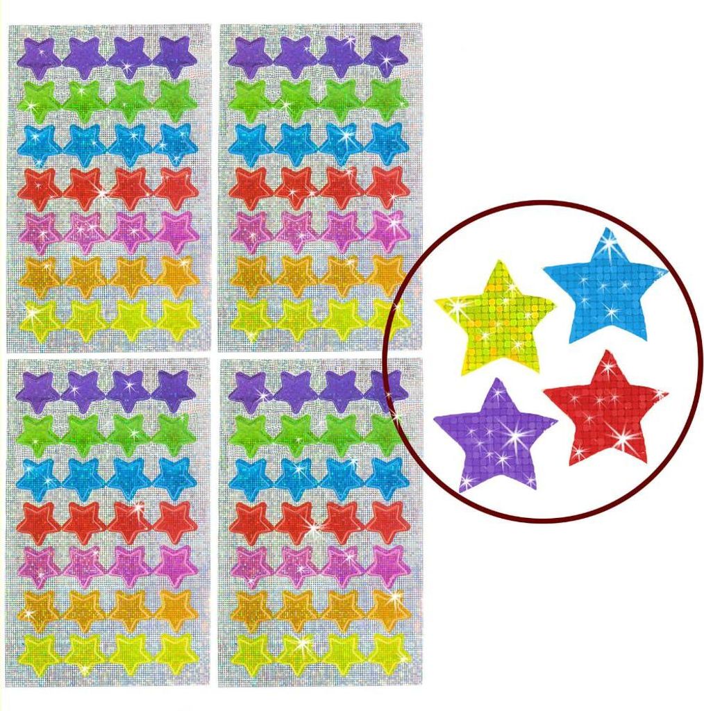 Oblique Unique 112 Funkelnde Glitzer Sterne Sticker Kinder Produktbild 