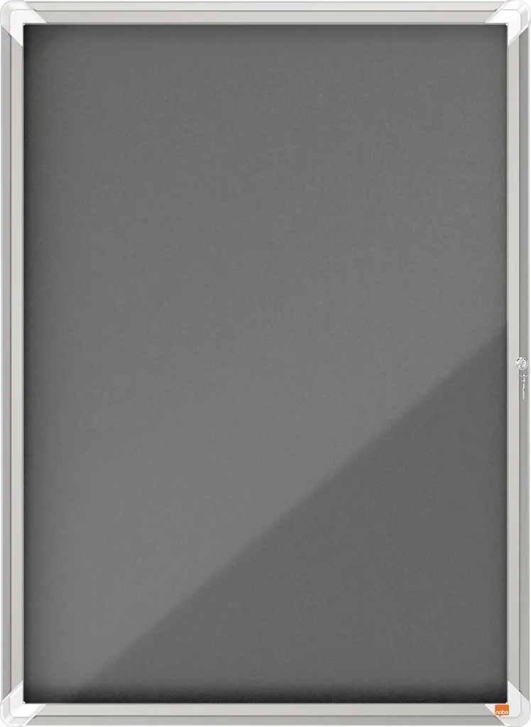 Vitrine d'affichage pour 9 documents A4 en feutre gris Premium Plus