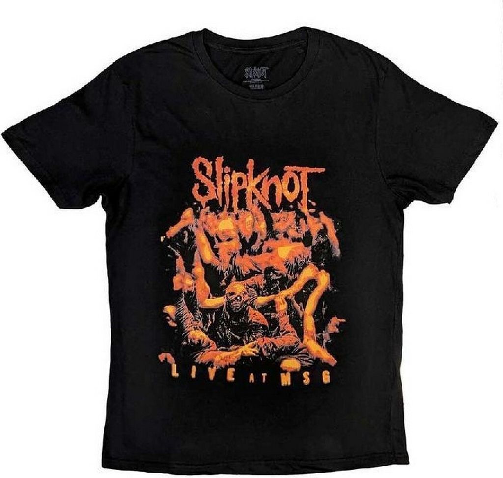 Slipknot - "Live At MSG" T-Shirt für Herren/Damen Uni RO9222 (XL) (Schwarz/Orange)