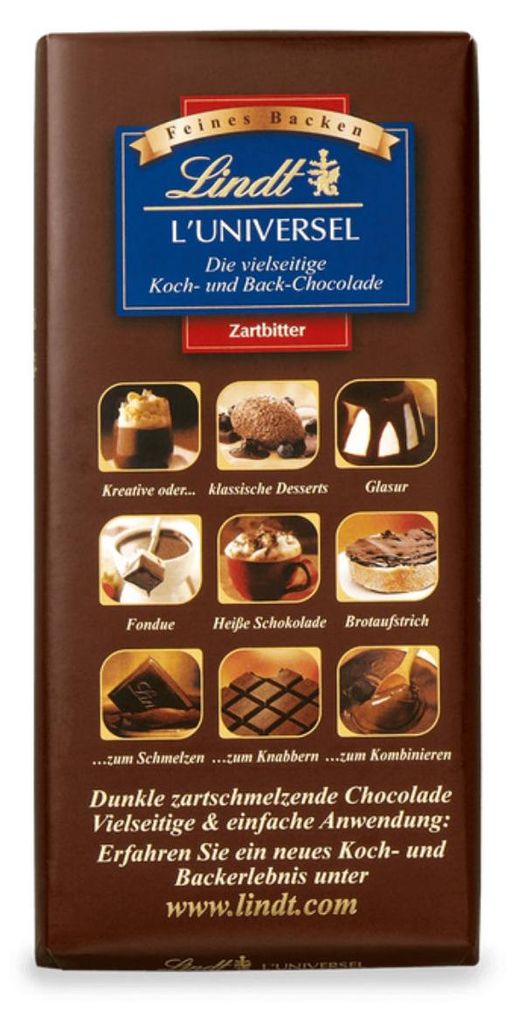Lindt Luniversel vielseitige Koch und Back Zartbitter Produktbild 