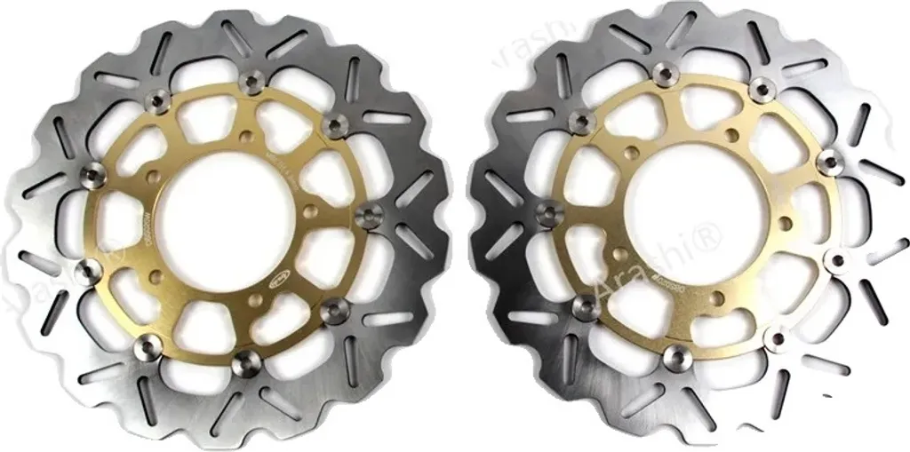 Paire de Disques de Frein Flottants CNC pour GSXR 600 750 1000 Or