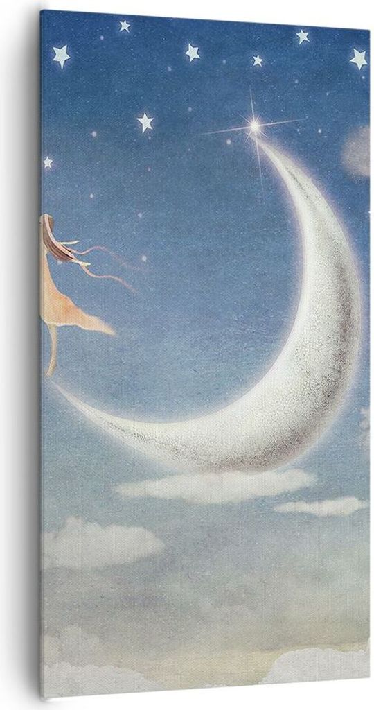 Bild auf Leinwand - Leinwandbild - himmel stern - 65x120cm - Wand Bild - Wanddeko - Wandbilder - Leinwanddruck - Bilder - Kunstdruck - Wanddekorati...