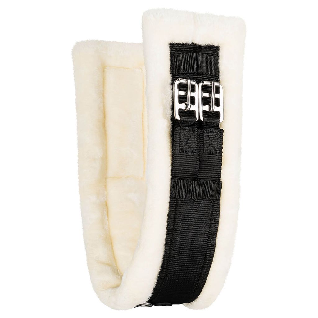 Equinate Kurzgurt Winslow Sattelgurt Schwarz/Natur 30cm