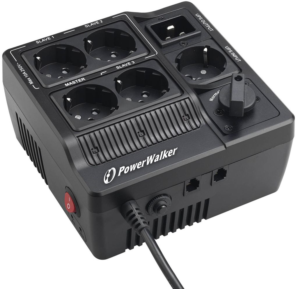 PowerWalker MBS - Stromverteilungseinheit - Wechselstrom 208/220/230/240 V - Eingabe, Eingang IEC 60320 C20 - Ausgangsanschlüsse: 4 - Schwarz