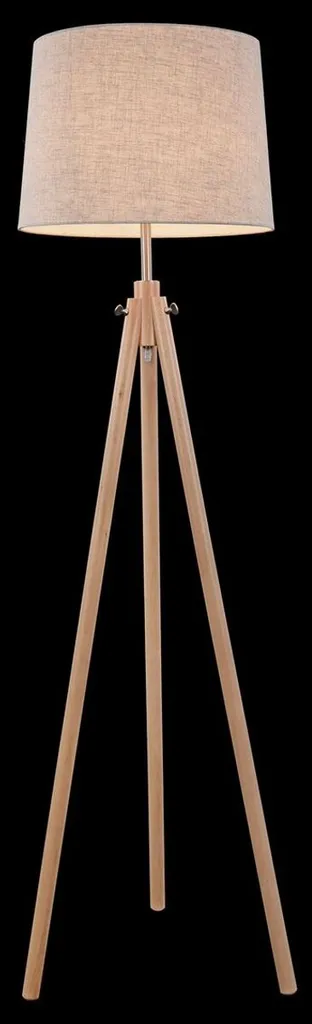 Lampadaire Design 161 cm Marron et Beige en Bois de Qualité Supérieure - 2