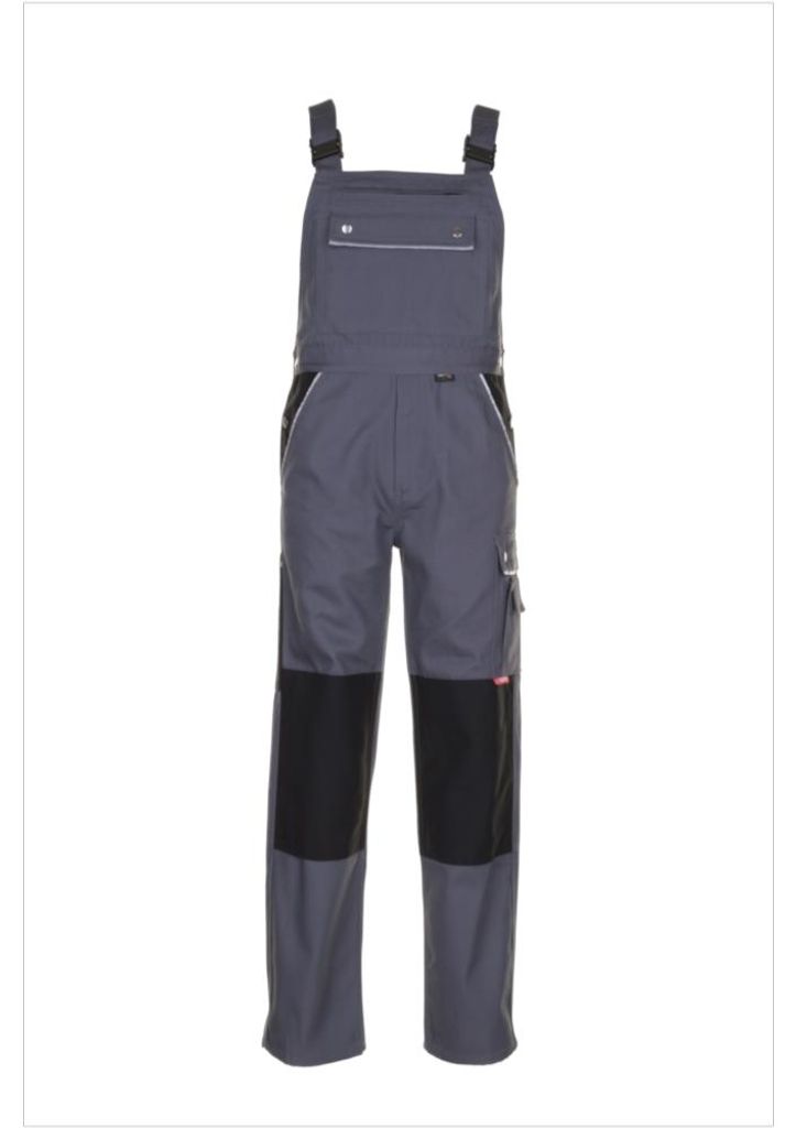 Planam  Canvas 320 Latzhose grau/schwarz Gr. 25, 2133025 Produktbild 