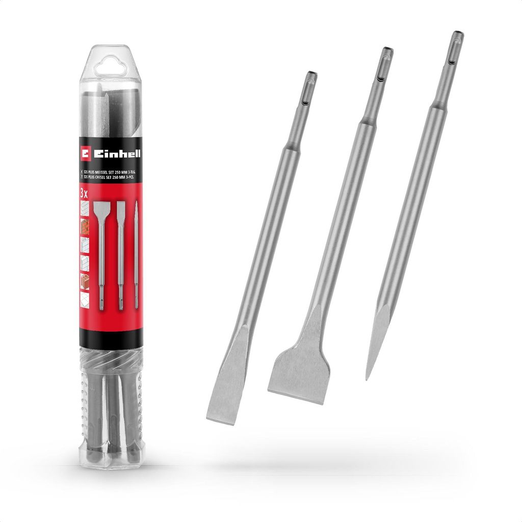 EINHELL SDS-Plus beitelset 247200, 250 mm, 3-delig Productafbeelding 