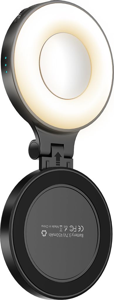 Magnetisches LED-Fuelllicht fuer Telefon-Selfie-Licht, faltbares Smartphone-Licht, 2500 K šC 8500 K, dimmbar, eingebauter Akku, Selfie-Spiegel-Ers...