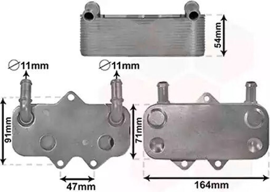 VAN WEZEL 37013710 Ölkühler Motoröl für OPEL Astra G CC (T98) Zafira A (T98) Vectra C Caravan (Z02) Vectra C Limousine (Z02) Astra G Caravan (T98)