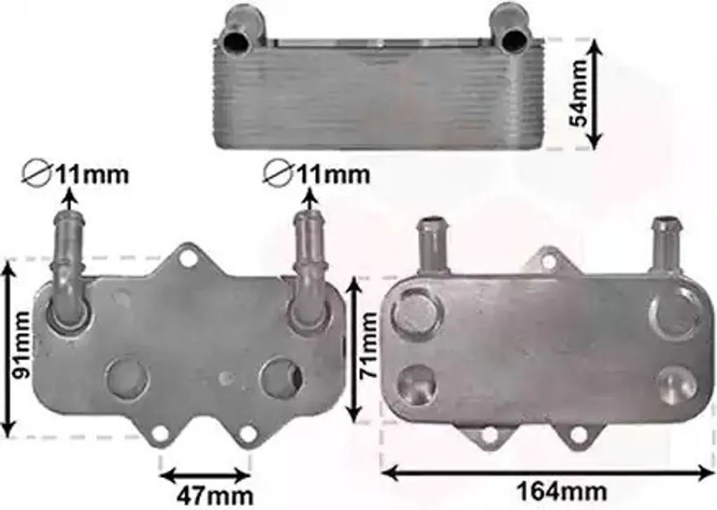 VAN WEZEL 37013710 Radiatore olio motore per OPEL Astra G CC (T98) Zafira A (T98) Vectra C Caravan (Z02) Astra G Caravan (T98) Vectra C Sedan (Z02)