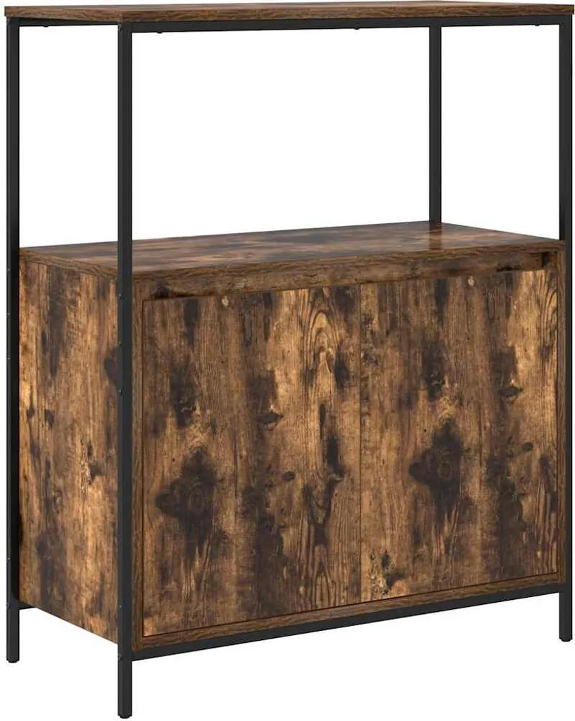 SYFAX™ Mobile da Bagno con Ripiani Rovere Fumo 76,5x35x95 cm