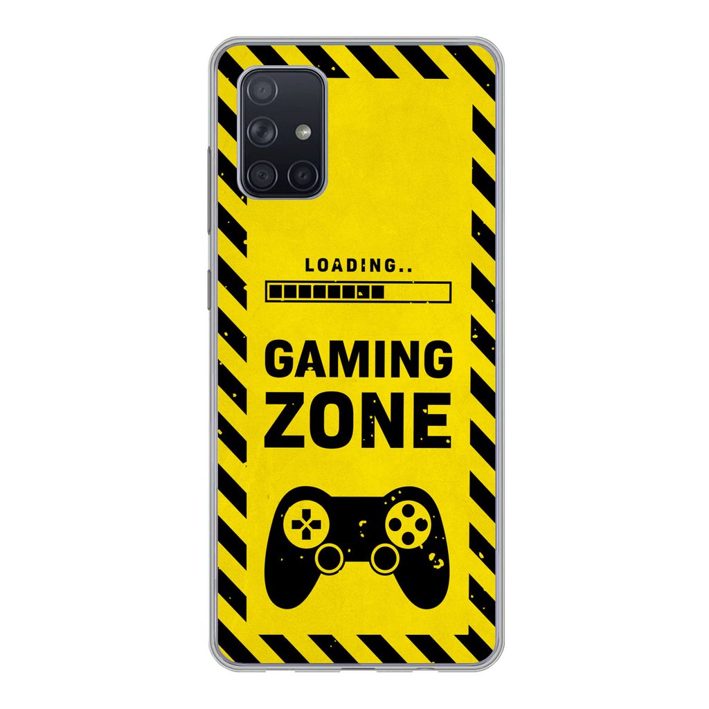 MuchoWow Handyhülle Schutzhülle Hülle für Samsung Galaxy A51 5G Spiele - Zitate - Controller - Spielzone - Spiel Silikon Softcase Handy Hüll...
