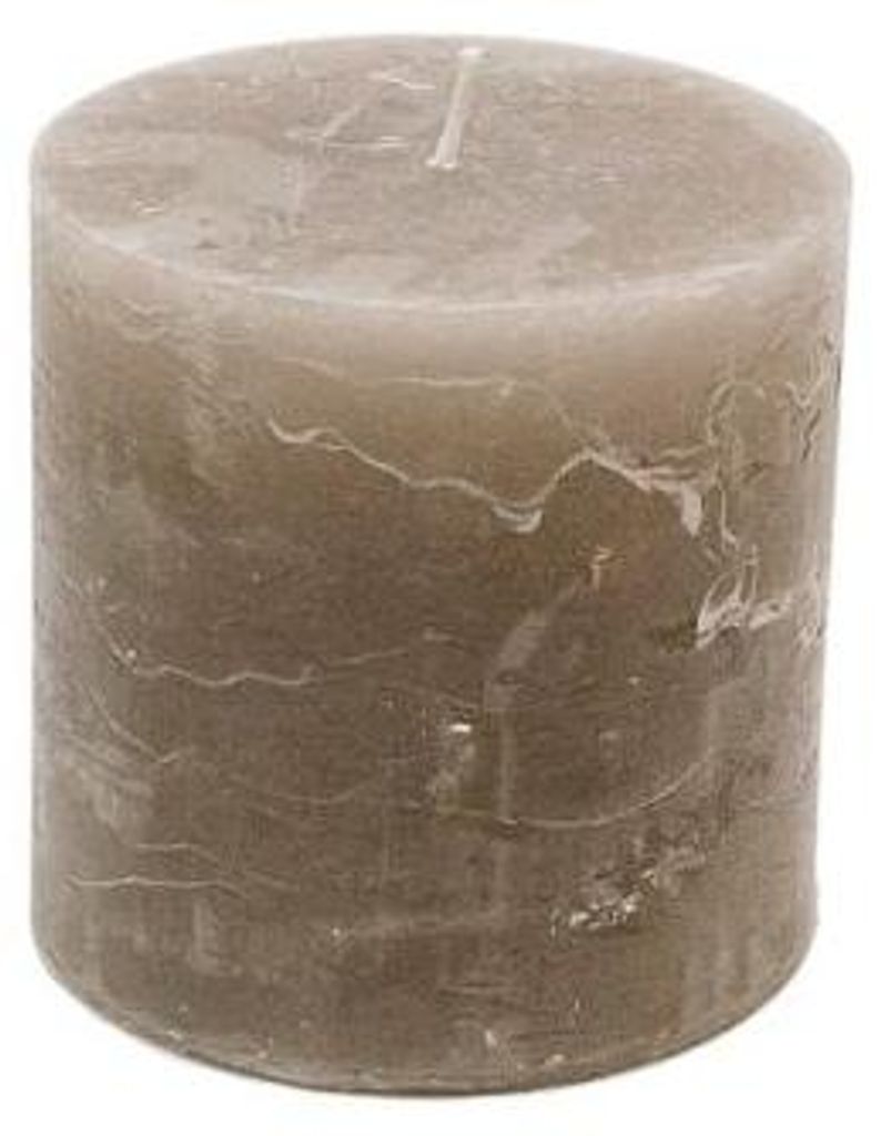 Branded kaars, Ø 10 x 10 cm - Steen - ca. 110 uur Productafbeelding 