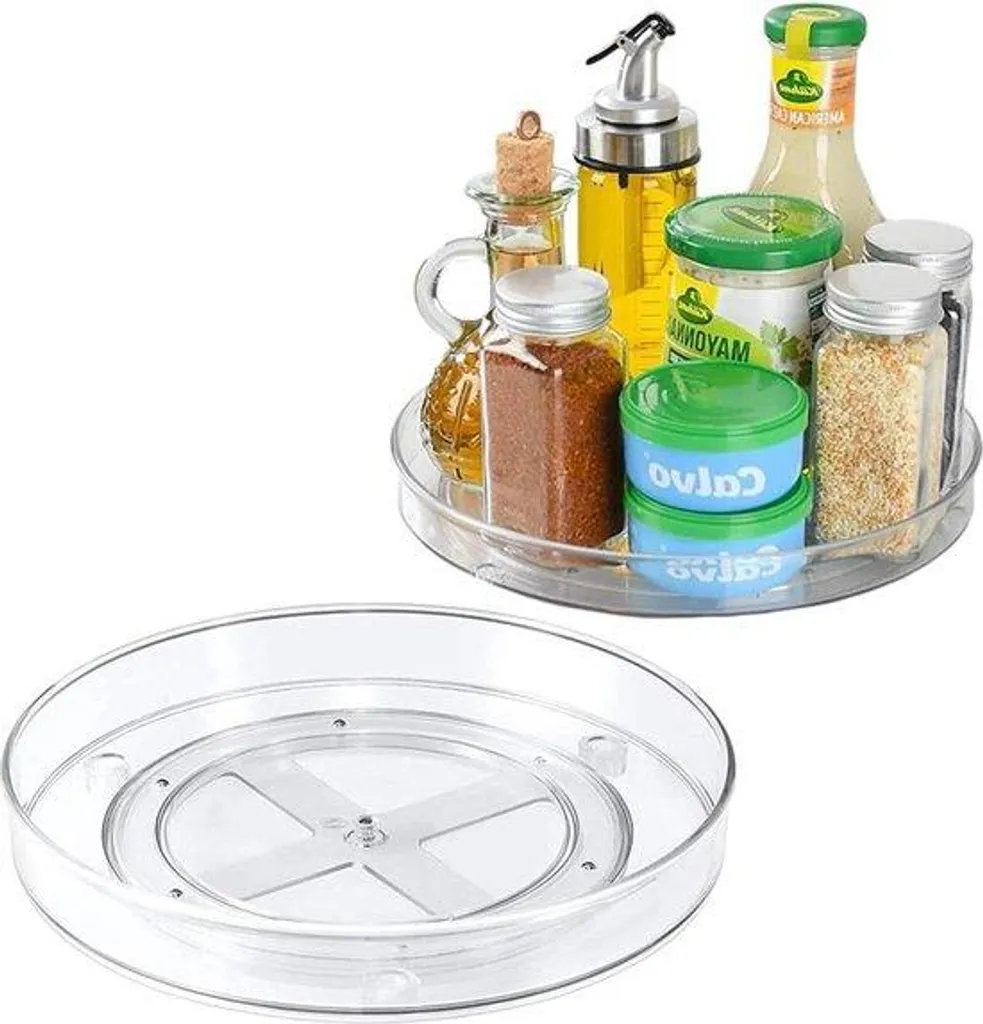 Plateau rotatif anti-dérapant pour placards de cuisine 27 cm et 23,5 cm