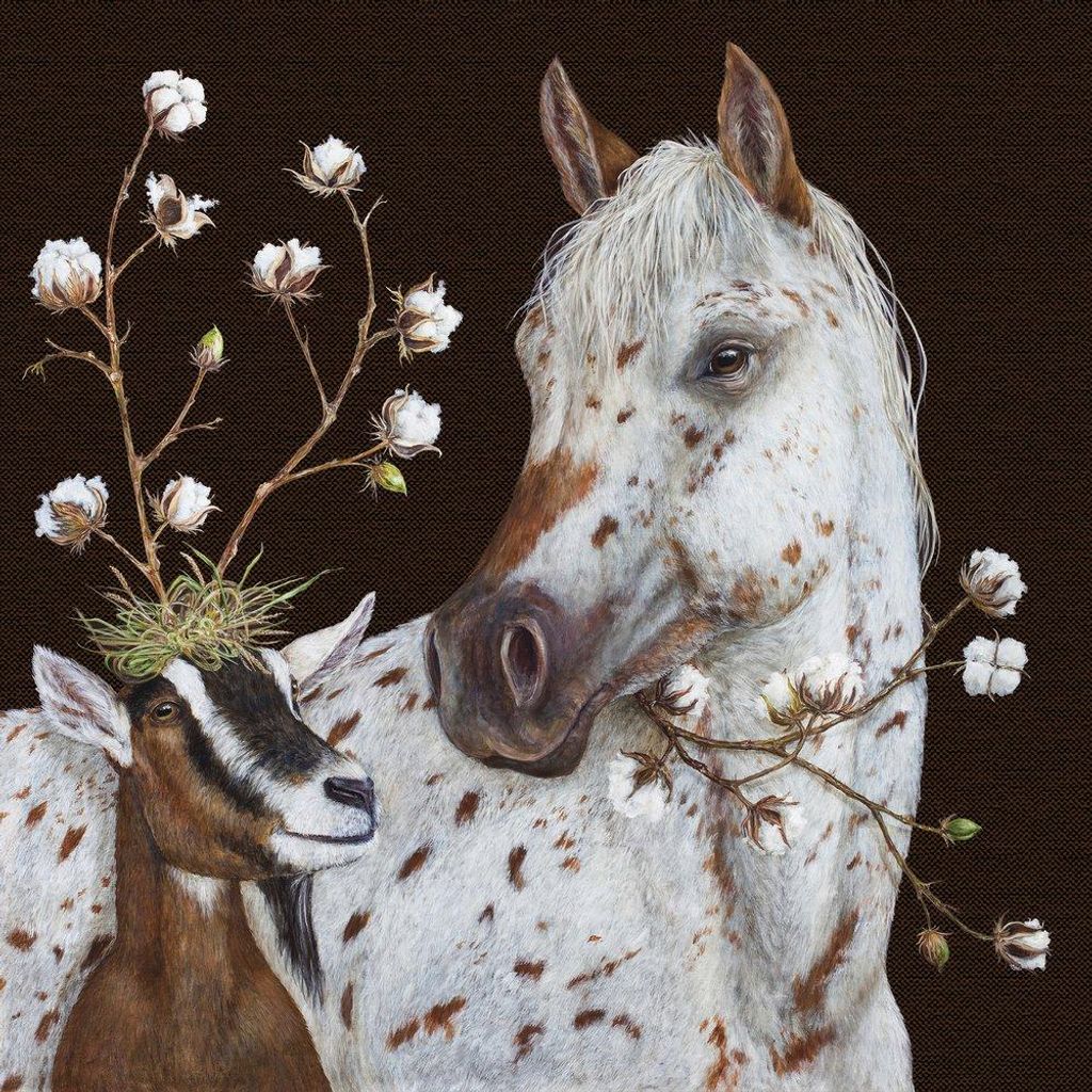 20 Servietten Neighbors - Pferd und Ziege  33x33cm Produktbild 