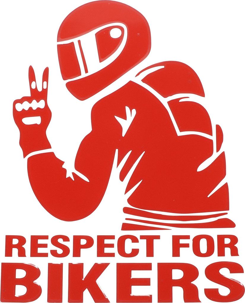 Reflektierender Stoßstangenaufkleber Reflektierendes rotes Quadrat Respekt für Biker-Muster Reflektierender Autoaufkleber Personalisierte Dekorat...