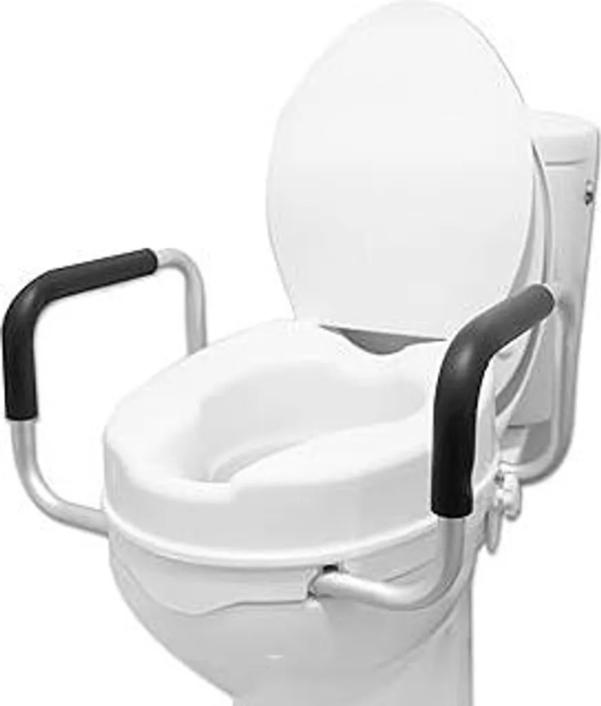 PEPE Mobility Rialzo per WC Bianco 10 cm con Appoggiabraccia Fissi