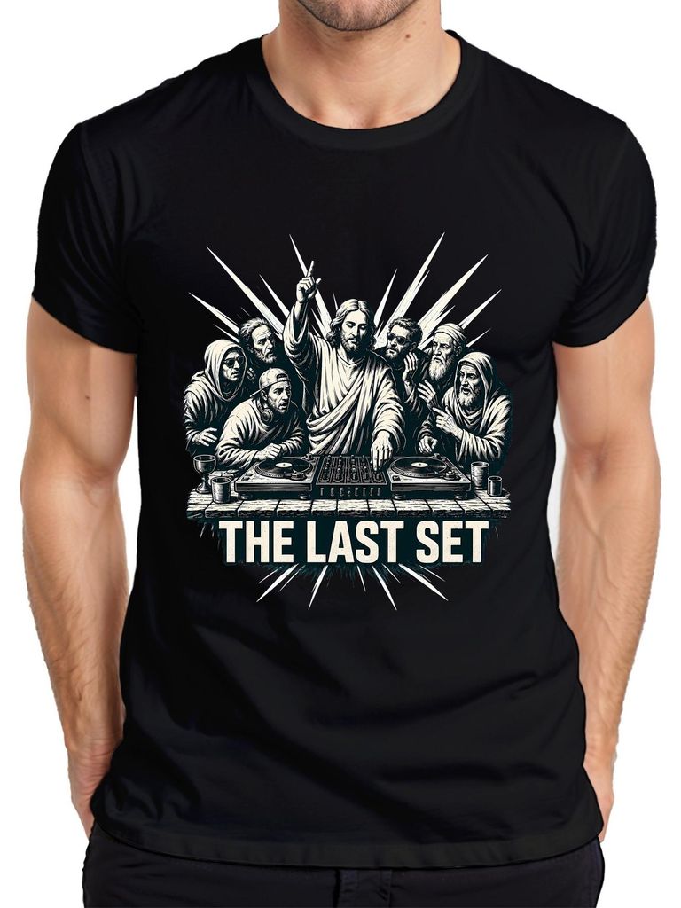THE LAST SET Jesus DJ Abendmahl Techno Party Statement Produktbild 