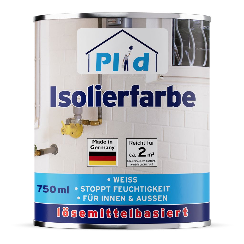 Plid Isolierfarbe LH 0,75 L Weiß – Hochdeckende Innenfarbe Produktbild 