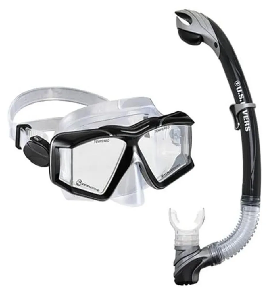 Masque de plongée pour randonnée palmée Sideview II Noir et Gris