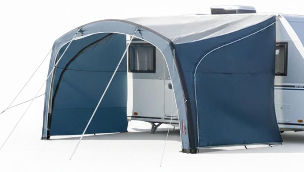 Campout Aufblasbares Vorzelt für Wohnwagen & Wohnmobil – 400 x 250 cm – 3000 mm Wassersäule – Anbauhöhe 235-250 cm – Aufbau in 15 Min ...