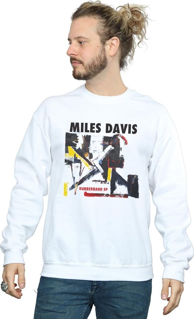 Miles Davis - "Rubberband EP" Sweatshirt für Herren BI35738 (L) (Weiß)