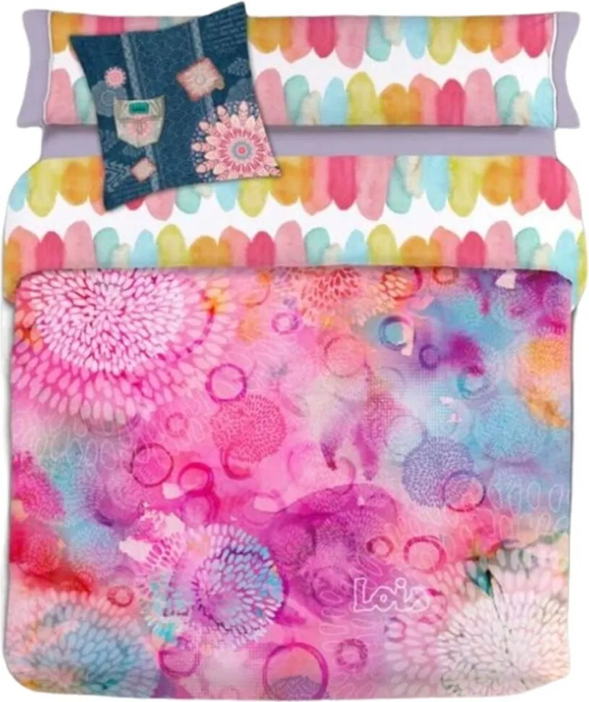 Housse de couette Lois FESTIVAL Violette 150x230 cm en tissu soyeux