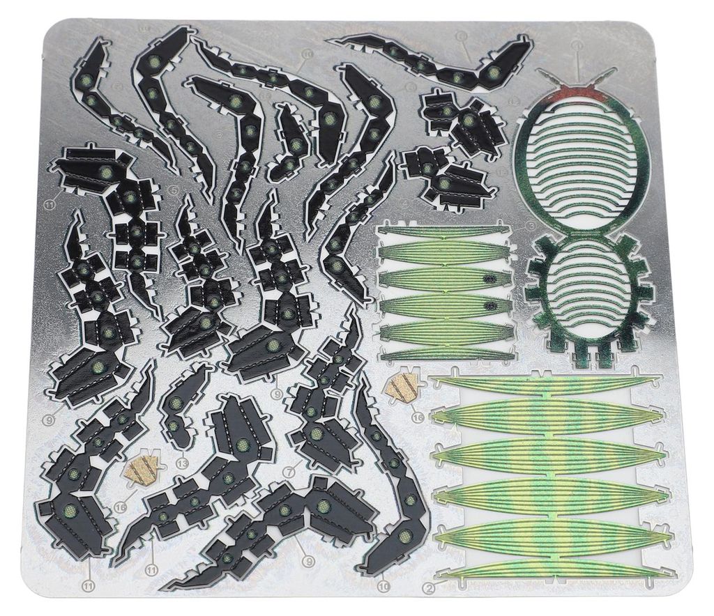 3D-Puzzle aus Metall, 403 Edelstahl, klebstofffrei, Puzzle für Erwachsene, Ornament für Zuhause, Farbversion: Spinne, 7 x 8,6 x 1,8 cm