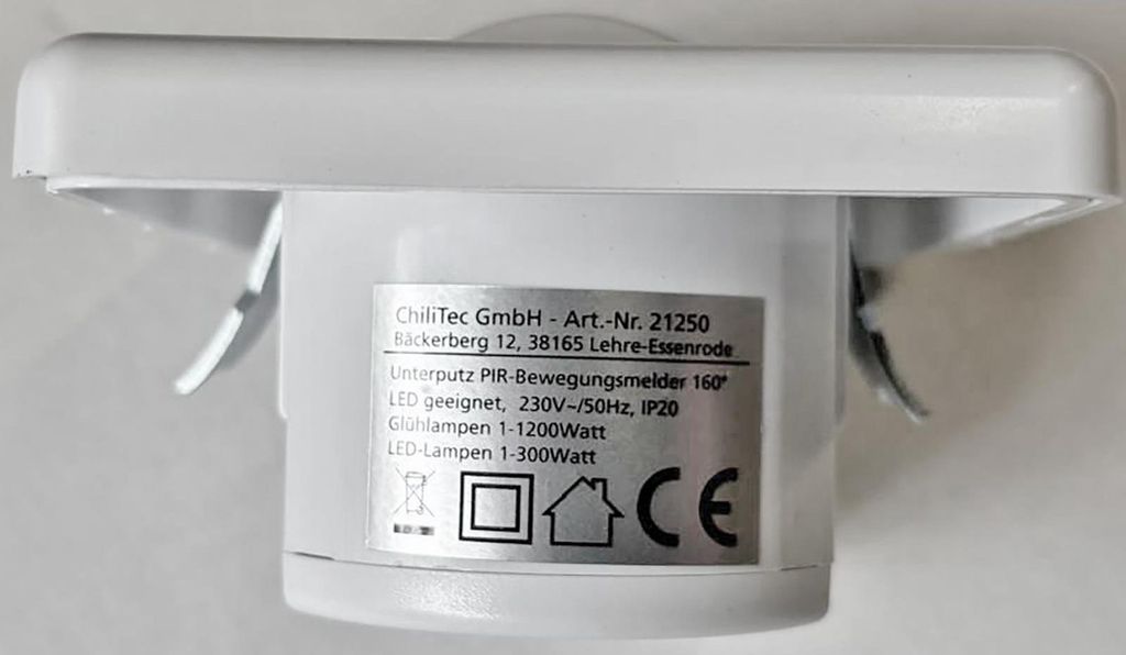 Detektor pohybu PIR na zapustenie 160° Obrázok produktu 