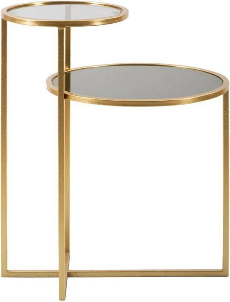 Table basse de salon Yoko | Idéale en bout de canapé design or
