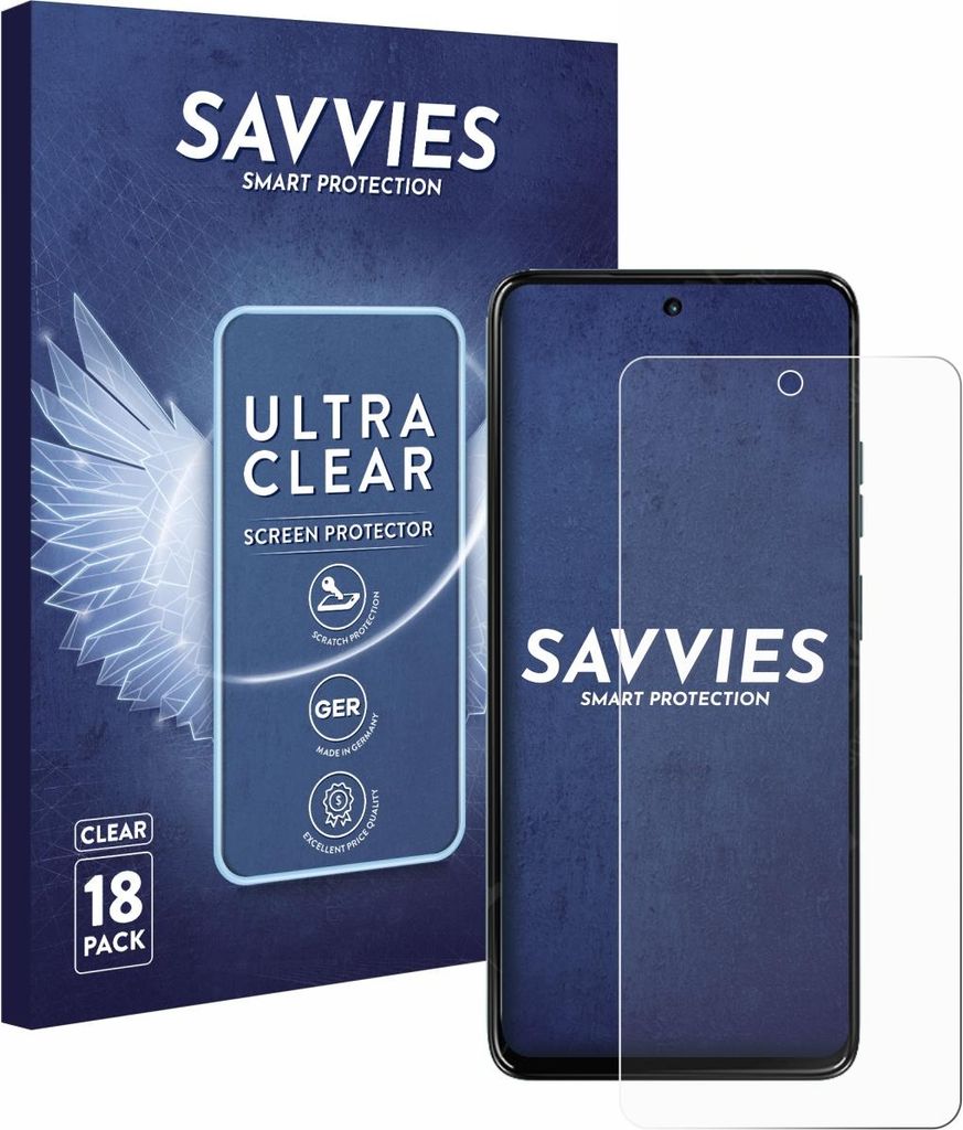 18x Für Motorola Moto G67 Power Schutzfolie Savvies Displayschutz Display Schutz Folie Klar Transparent