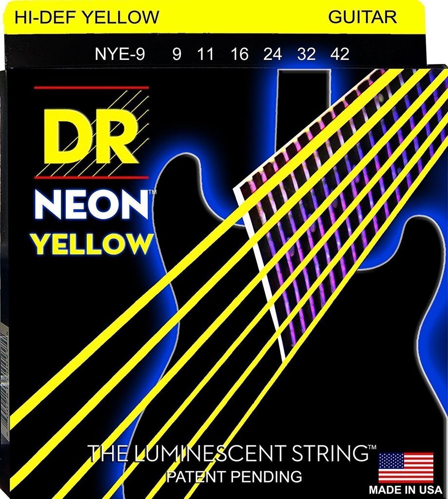 DR Strings NYE-9 Neon Saiten für E-Gitarre