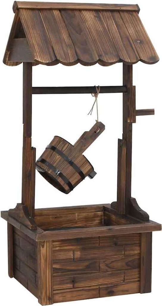 vidaXL Studnia życzeń z pompką 57x50x112 cm z litego drewna Zdjęcie produktu 