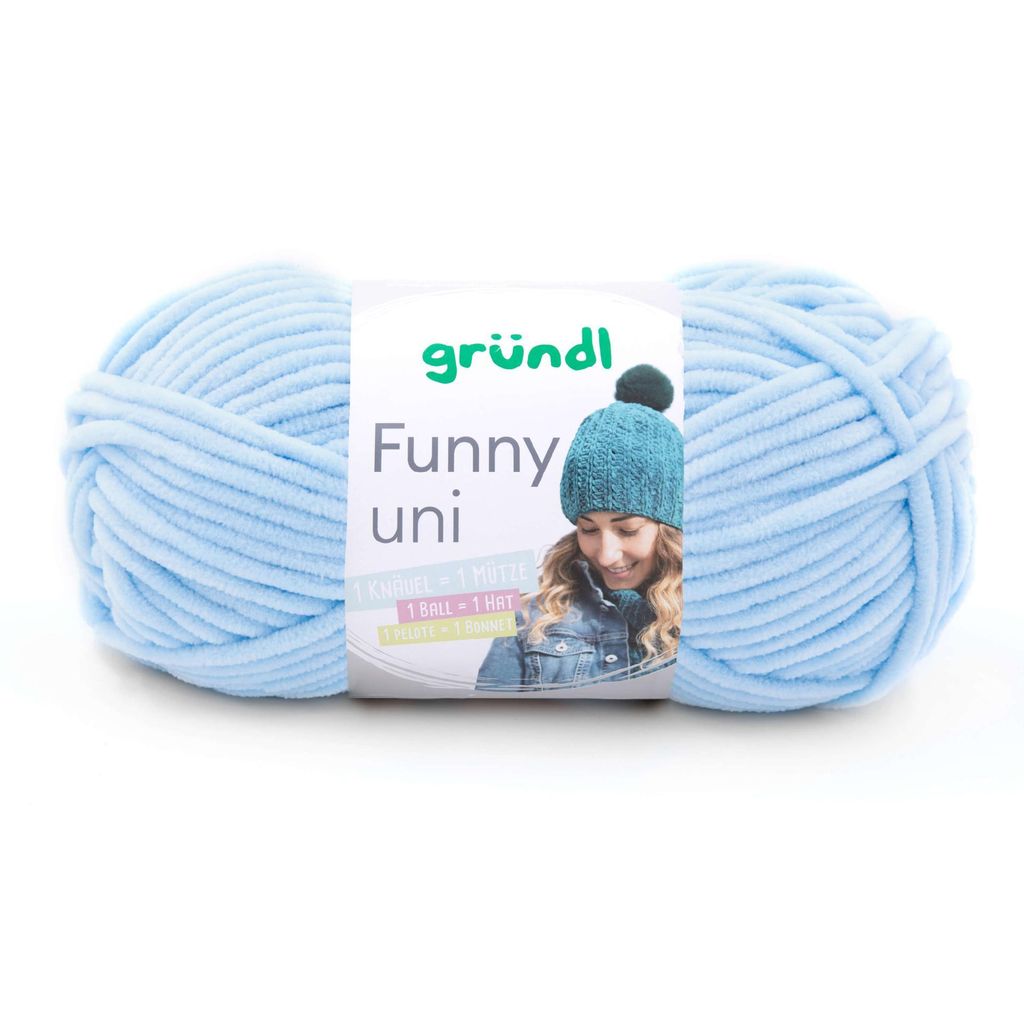 Gründl Chenillegarn Funny uni,100g/120m,Babywolle,100% Produktbild 