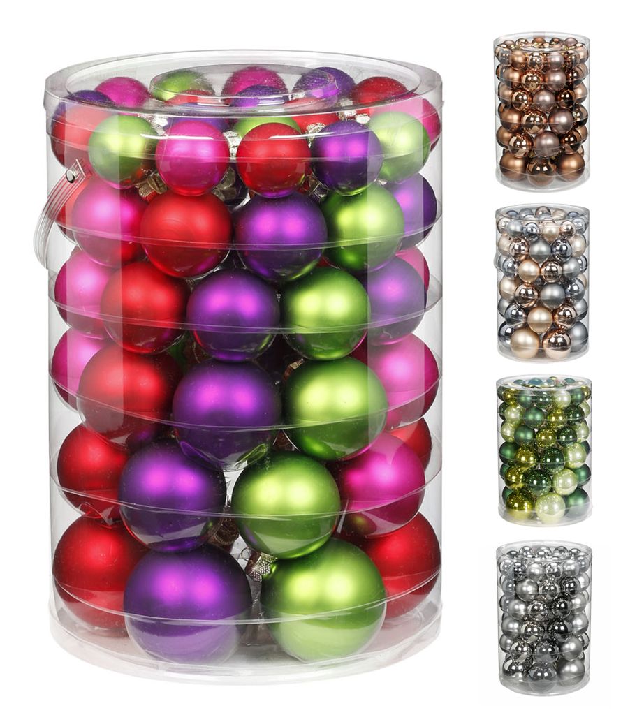 JACK by Inge Glas 60x Glas Kugeln Christbaumkugeln Ø Produktbild 