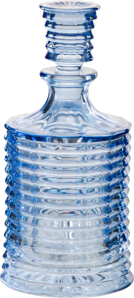 Carafe J-Line en verre strié bleu clair - Pichet design de 1,2 Litre