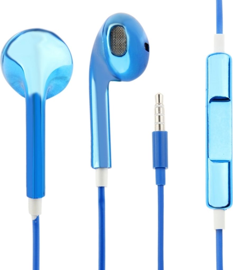 3,5mm Stereo galvanische Drahtsteuerung Ohrhörer für Android-Handys / PC / MP3-Player / Laptops (blau)