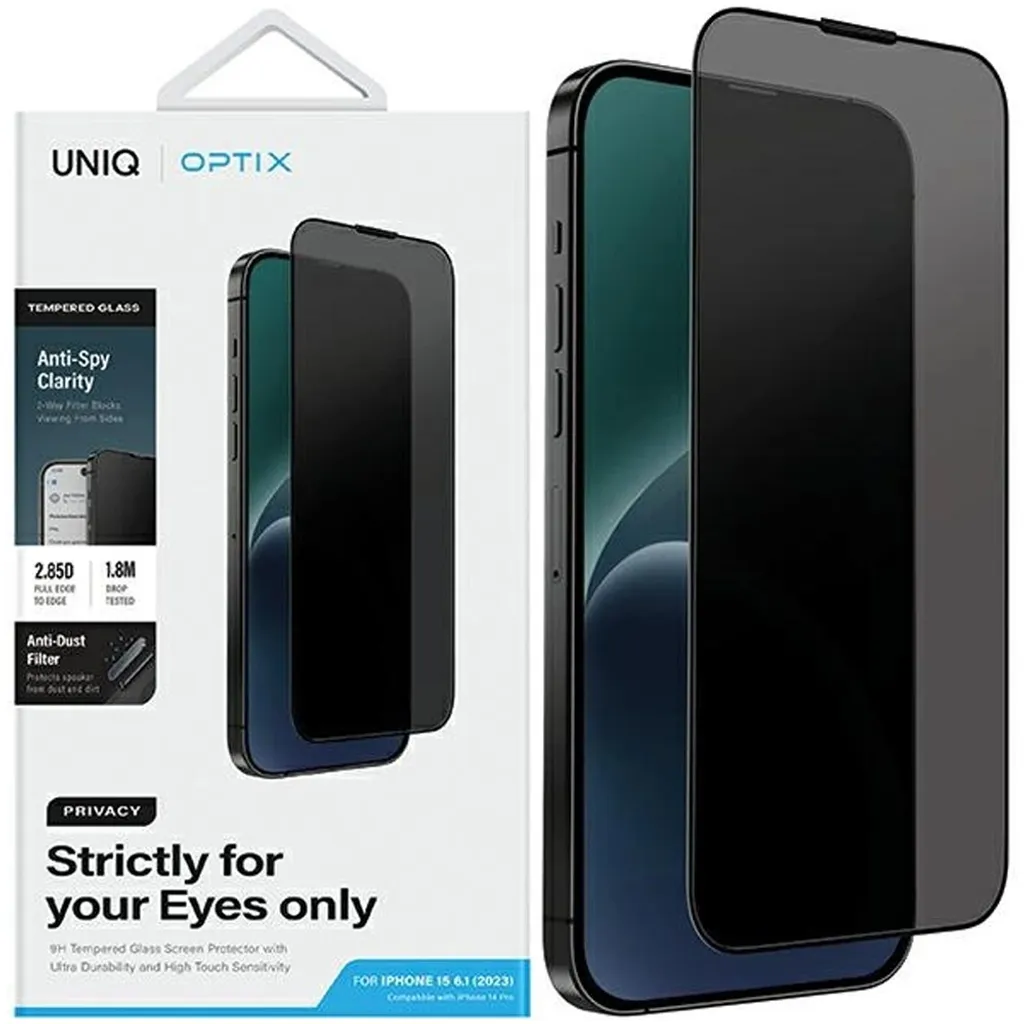 Screen Protector Privacy Uniq Optix iPhone 15 Plus / 14 Pro Max 6.7 - 9