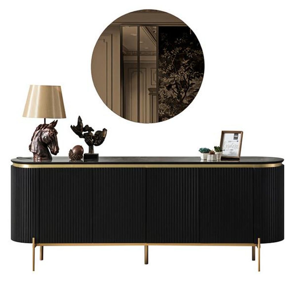 Esstisch Bequem 2x Stühle Hocker Kommode mit Spiegel Essgruppen