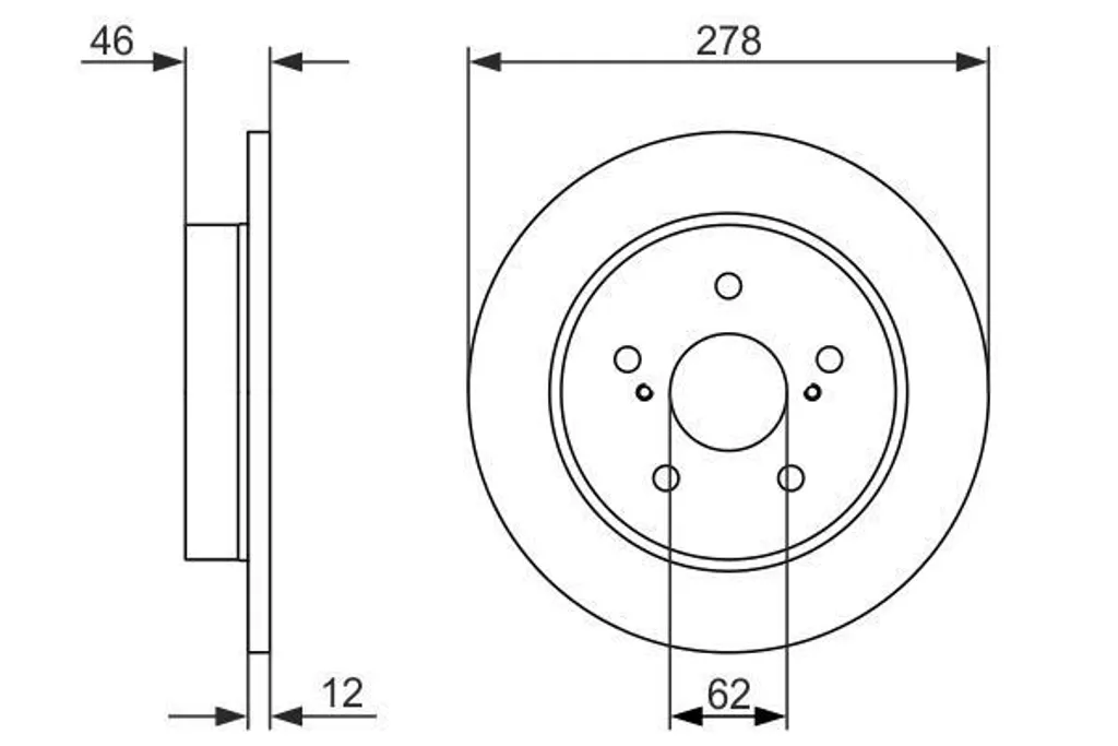 Kit Freinage Bosch pour Suzuki Kizashi - 2 Disques 278mm 0986479752