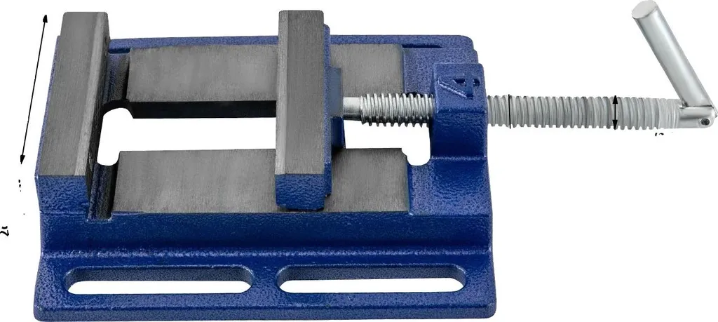 Étau bleu haute précision pour perceuse colonne - Mors rectifiés 100mm